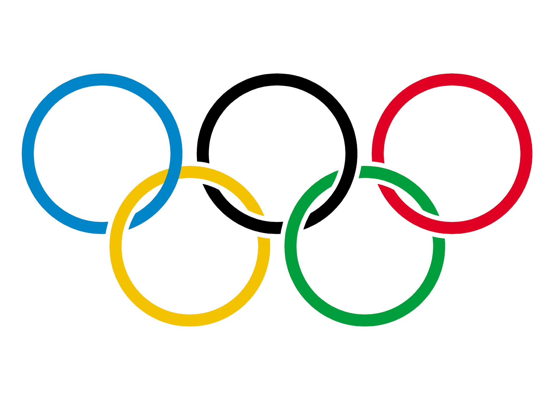 The five-ringed symbol of the Olympic Games